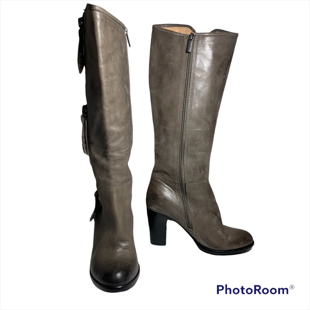 Modern Vice genuine leather long boot in light mocha color size 6
